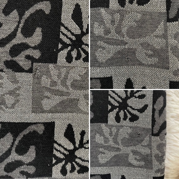 Vintage 60s Goldworm knit abstract print black and silver dress - Picture 5 of 15